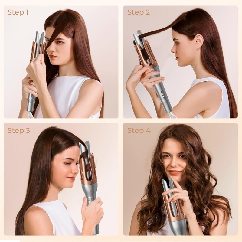 Hair Curler, Portable Automatic Curling Iron With Anti-Scald Design - Image 3