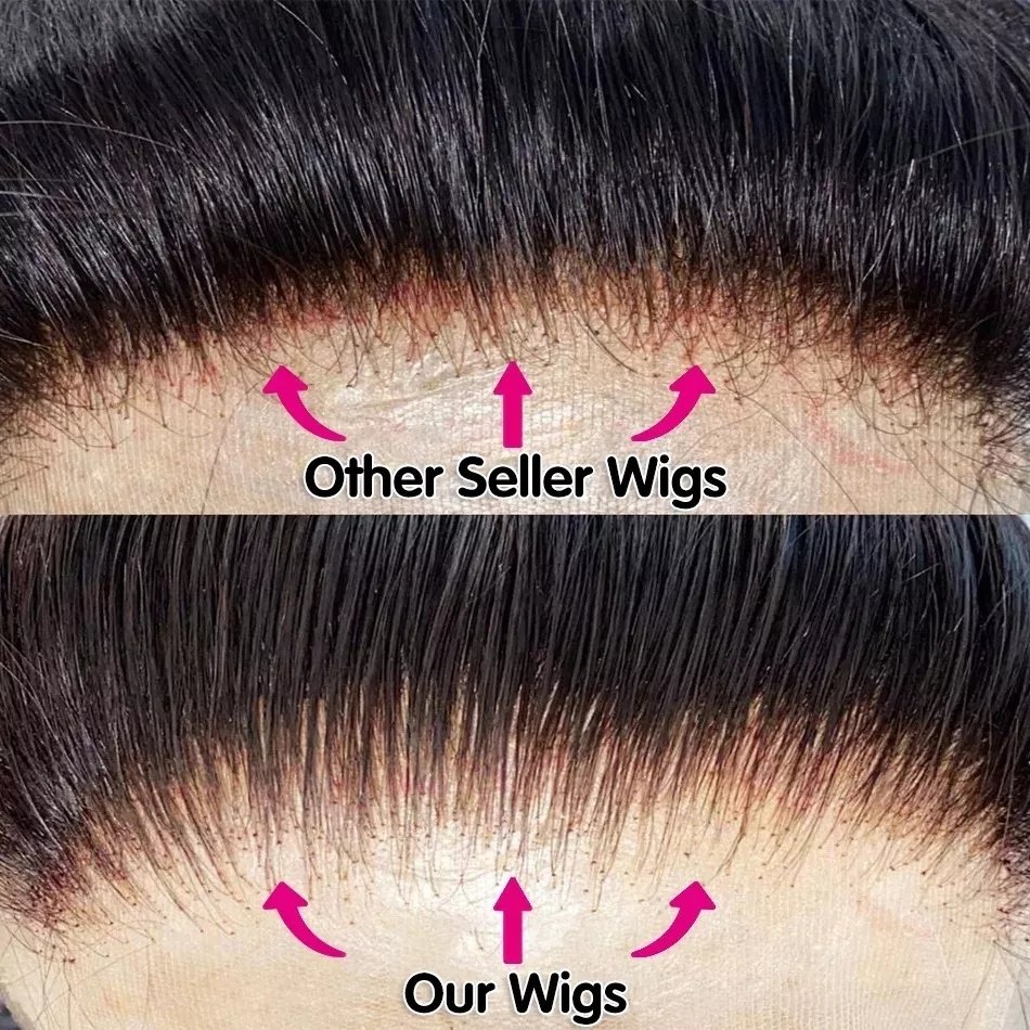 6x4 Density Virgin Human Hair Wigs For Black Women Vietnamese Raw Hair Transparent Lace Front Pre-Plucked Bleached Knots - Image 3