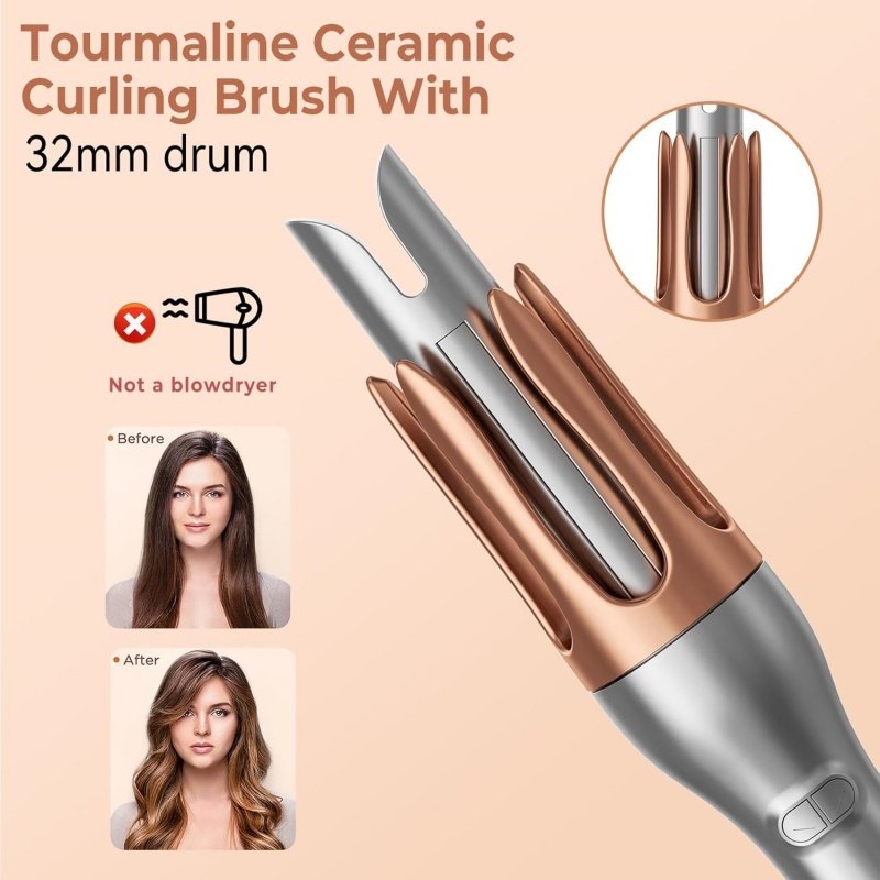 Hair Curler, Portable Automatic Curling Iron With Anti-Scald Design - Image 2
