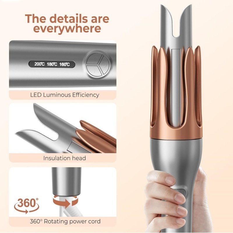 Hair Curler, Portable Automatic Curling Iron With Anti-Scald Design - Image 8
