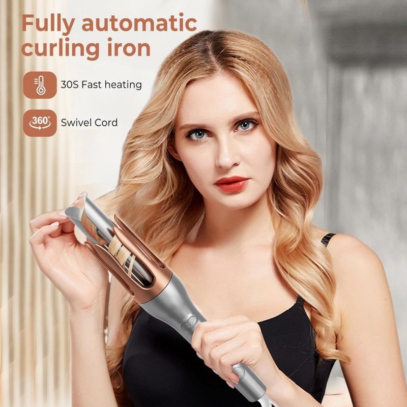 Hair Curler, Portable Automatic Curling Iron With Anti-Scald Design - Image 4